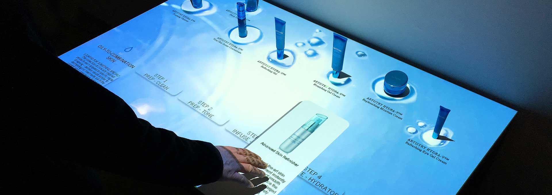 Tavolo Interattivo, Stark Matrix Touch, sistemi interattivi, proiezioni 3D