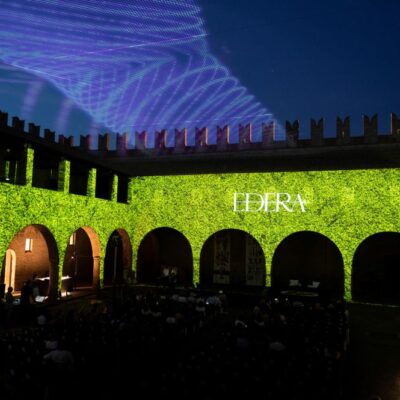 Design Terrae 2023, tolentino, scenografie immersive, multimediali, proiezioni outdoor, castello della rancia